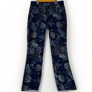 Marie Claire Y2K Low Rise Floral Straight Leg Jeans Womens Size 7 Boho Festival